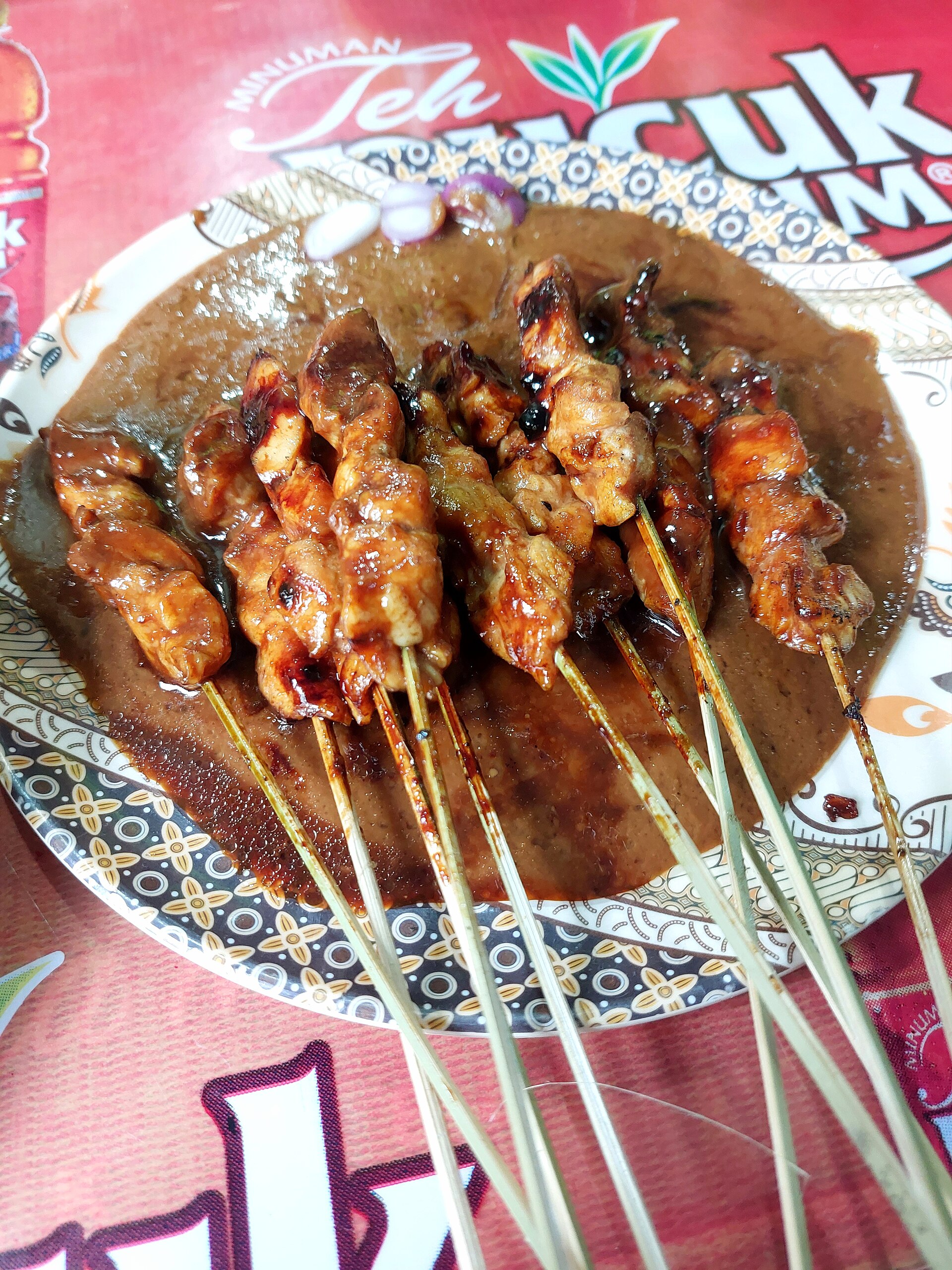 Charcoal grilled sate ayam